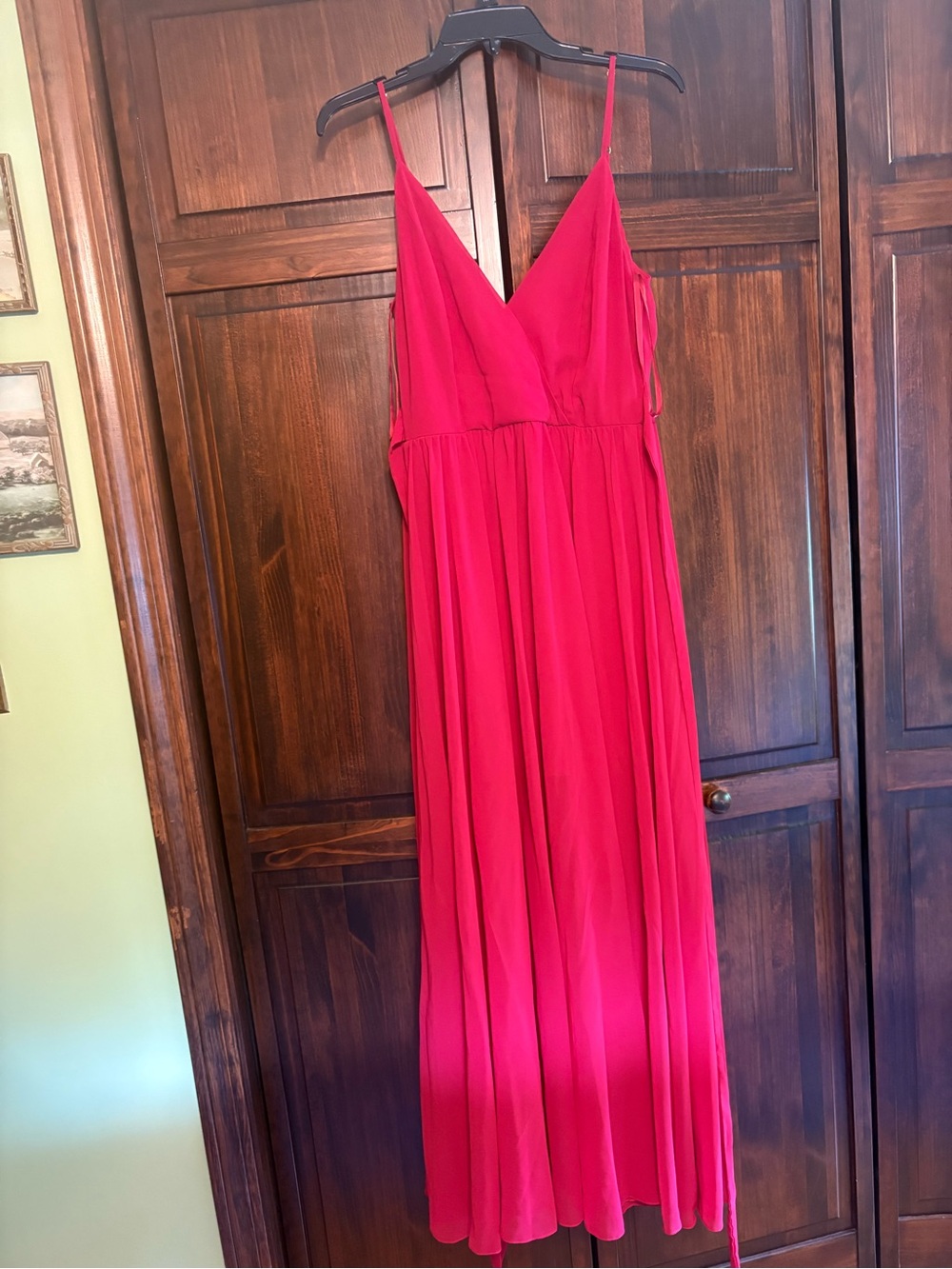 Windsor Red Spaghetti-Strap Maxi Dress